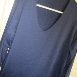 Navy V Neck Top size XL